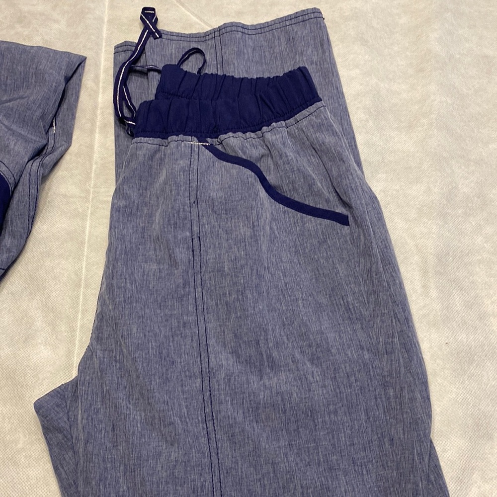 ScrubStar Scrub Set. Size Small. Color is Navy with a blue jean blue.